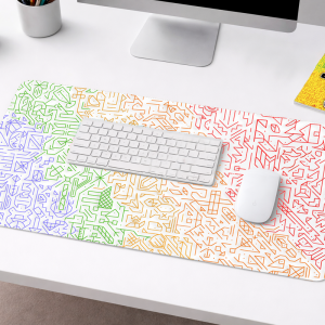 Rainbow Etch Desk Mat